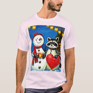 Camiseta Amigos de Invierno: Diseño de Alegría de Muñeco de