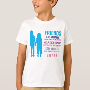 Camiseta Amigos de la amistad de los chicas inspiradores