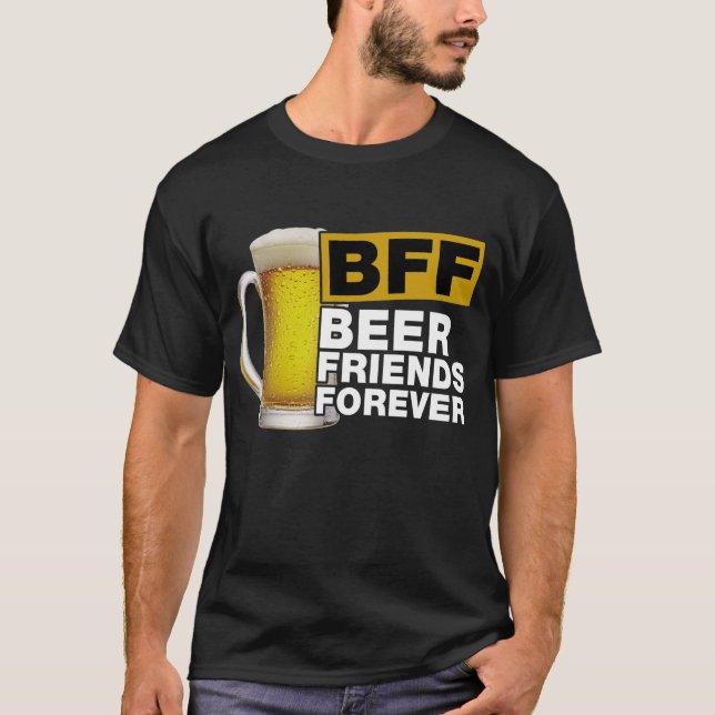 Camiseta Amigos de la cerveza de BFF para siempre (Anverso)
