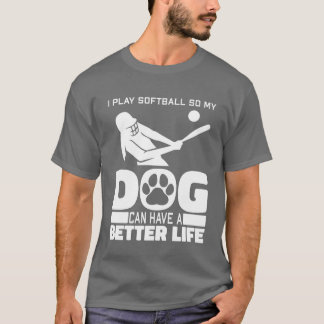 Camiseta Amigos de la familia Softball Dog
