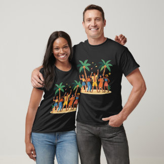 Camiseta Amigos de la Fiesta de la Playa Tropical Celebraci