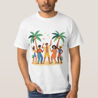 Camiseta Amigos de la Fiesta de la Playa Tropical Celebraci
