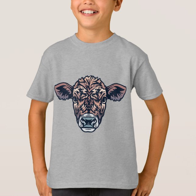 Camiseta Amigos de la granja de animales Calf (Anverso)