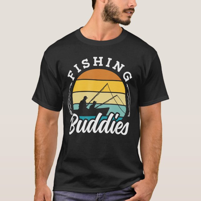 Camiseta Amigos de la pesca regalo de Buddy Fisher pescador (Anverso)