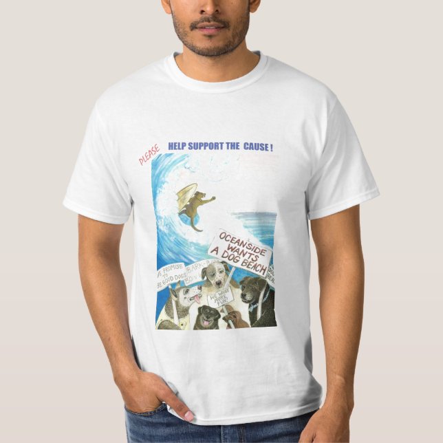 Camiseta Amigos de la playa del perro de la costa (Anverso)