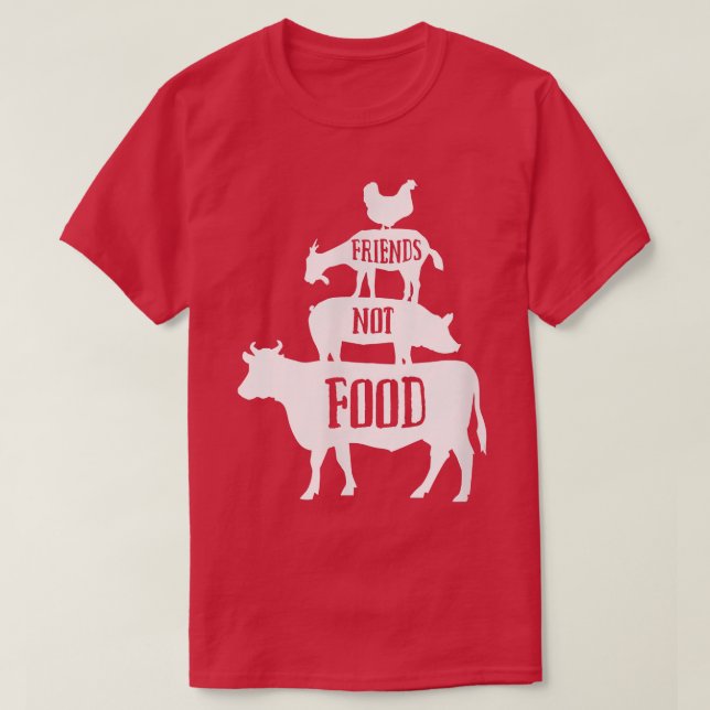 Camiseta Amigos de la vegetación no comida Mundo Vegetación (Diseño del anverso)