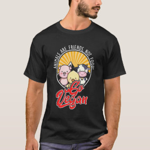 Camiseta Amigos de los derechos animales Comida sin carne V