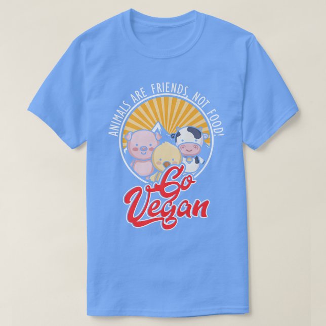 Camiseta Amigos de los derechos animales Comida sin carne V (Diseño del anverso)