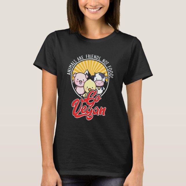 Camiseta Amigos de los Derechos de los Animales Comida Sin  (Anverso)