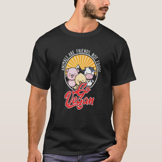 Camiseta Amigos de los Derechos de los Animales Comida Sin  (Anverso)