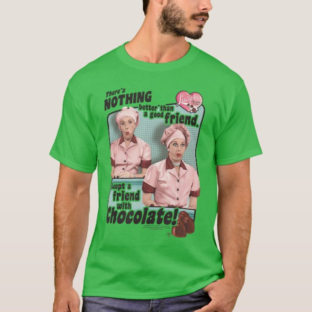 Camiseta Amigos de Lucy y chocolate retro (Anverso)