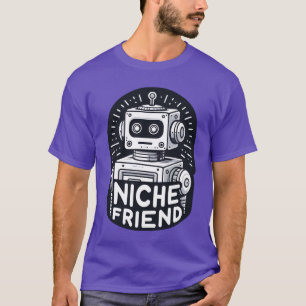 Camiseta Amigos de Niche Friend Robot Recibiendo Señales