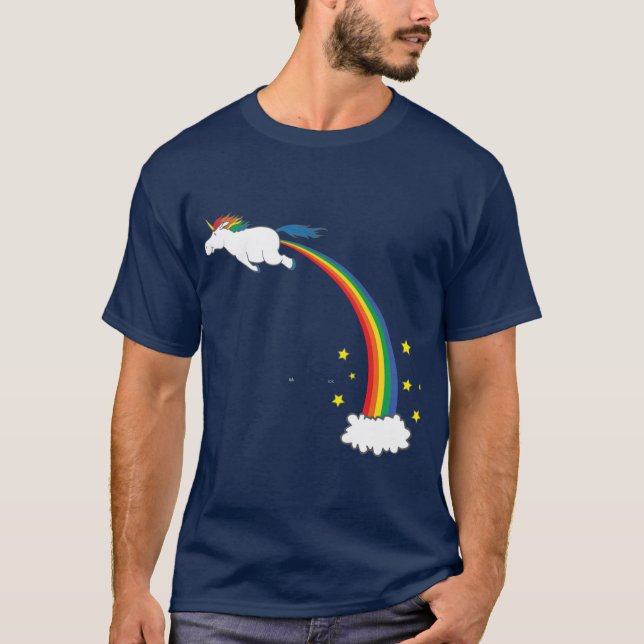 Camiseta Amigos de pedo de arcoíris de unicornio (Anverso)