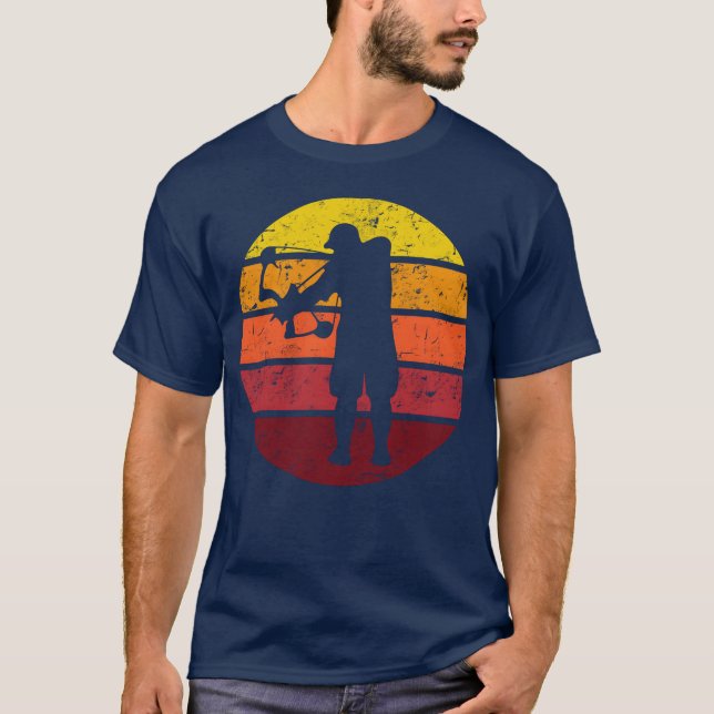 Camiseta Amigos de pesca con arco vintage (Anverso)