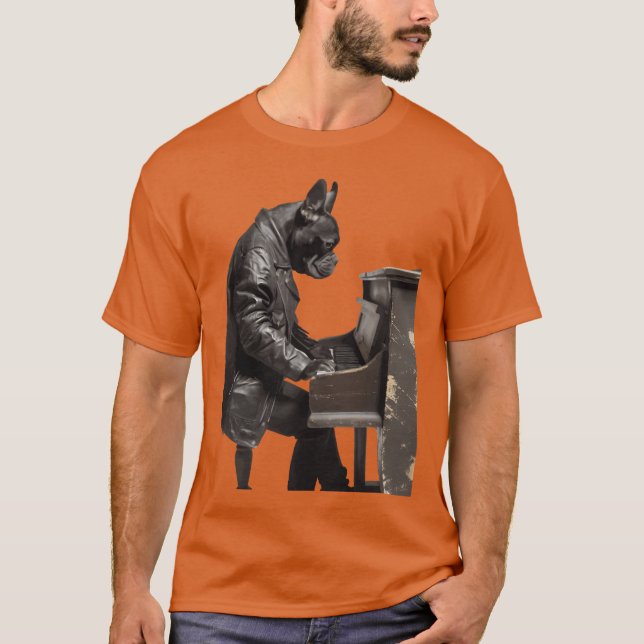 Camiseta Amigos de Piano Dog graciosos (Anverso)