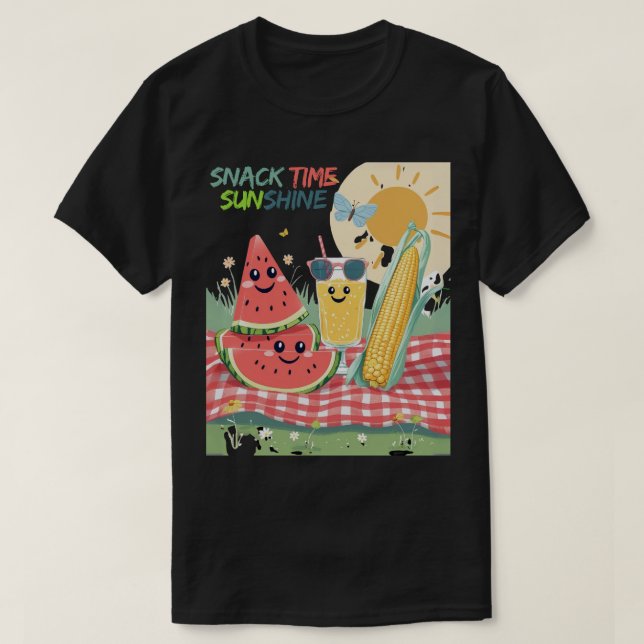 Camiseta Amigos de picnic – Equipo de snacks de verano (Diseño del anverso)