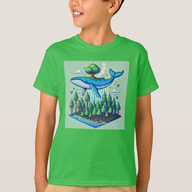 Camiseta Amigos de Pixel: Protección forestal (ballena) #22 (Anverso)