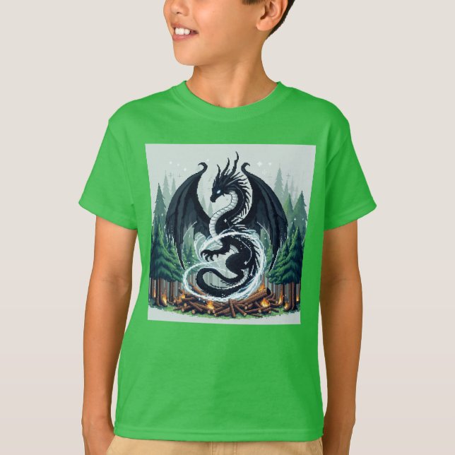 Camiseta Amigos de Pixel: Protección forestal (dragón) #03 (Anverso)