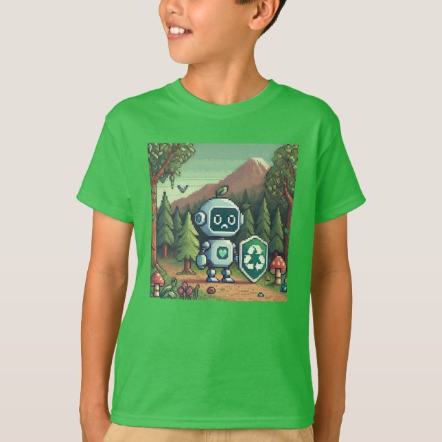 Camiseta Amigos de Pixel: Protección forestal (robot) #18 (Anverso)