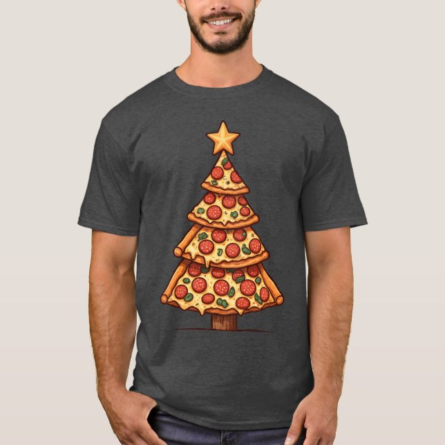 Camiseta Amigos de Pizza Christmasree (Anverso)