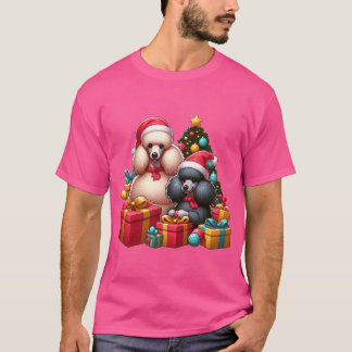 Camiseta Amigos de regalo de caniche sombreros festivos y r