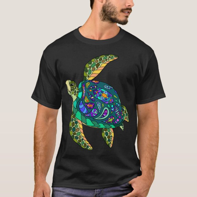 Camiseta amigos de seaurtle paisley (Anverso)
