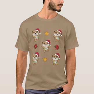 Camiseta Amigos de suricata Navidad Animales de Invierno Su