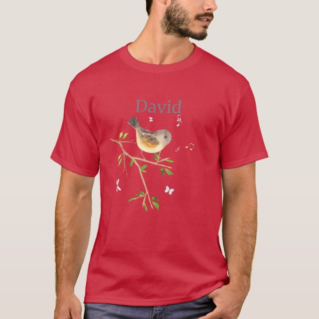 Camiseta Amigos de Waldier Bird Name David (Anverso)