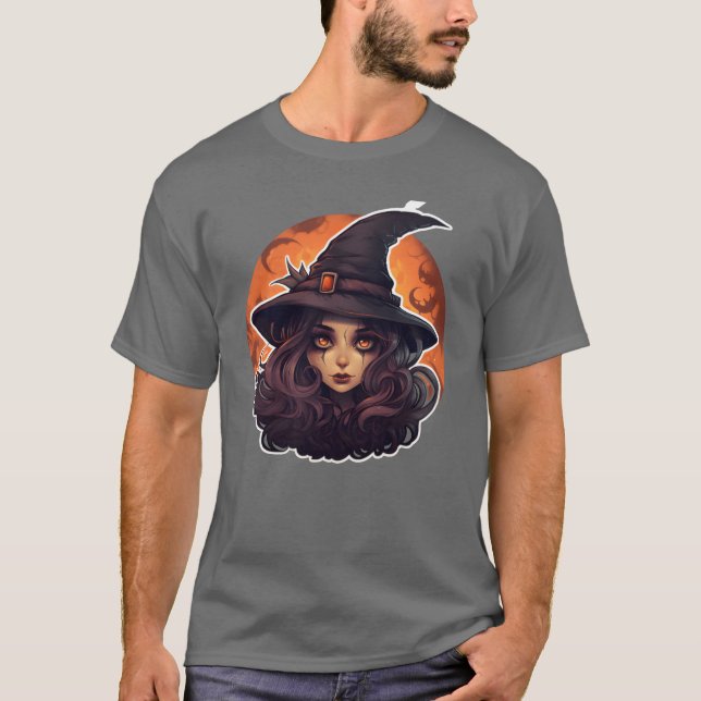 Camiseta Amigos de Witch Halloween Cute (Anverso)