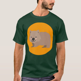 Camiseta Amigos del animal lindo wombat guiñando