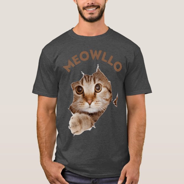 Camiseta amigos del gato de meowllo (Anverso)