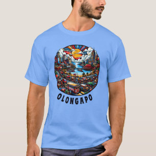 Camiseta Amigos del horizonte urbano de la ciudad de Olonga