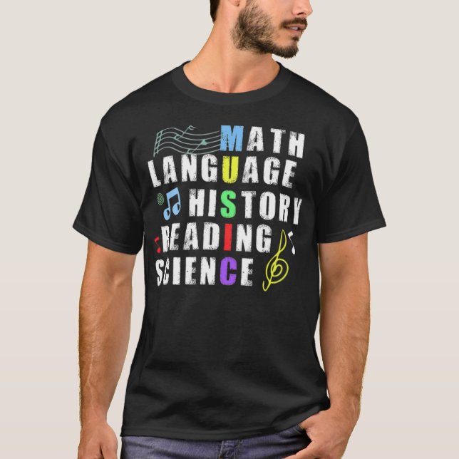Camiseta Amigos del humor de Music Teacher Language History (Anverso)