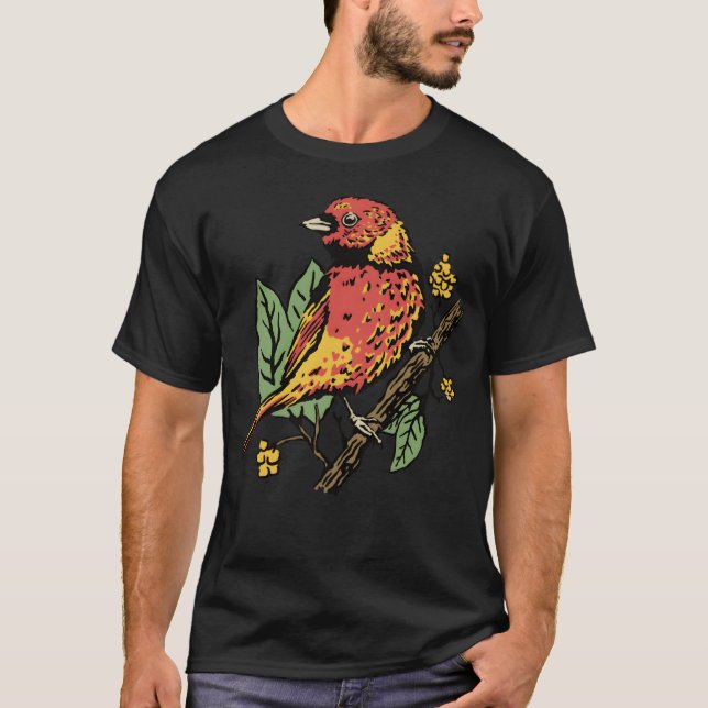 Camiseta Amigos del Ilustracion de aves (Anverso)