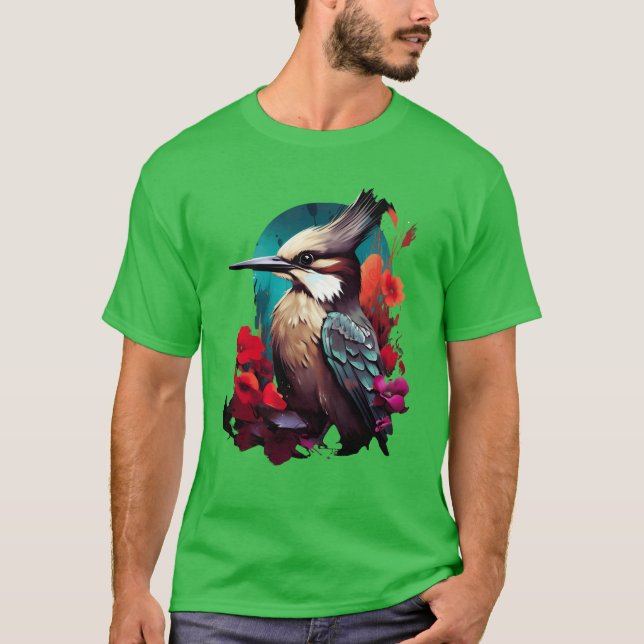 Camiseta Amigos del Ilustracion de pájaro perfumado (Anverso)