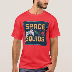Camiseta Amigos del Juego Retro de Video Calamares Espacial