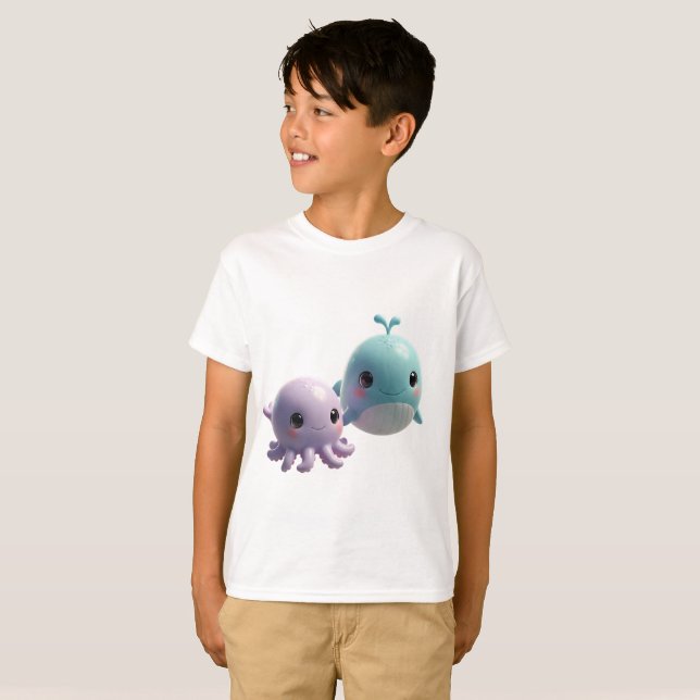 Camiseta Amigos del Océano 3D (Anverso completo)