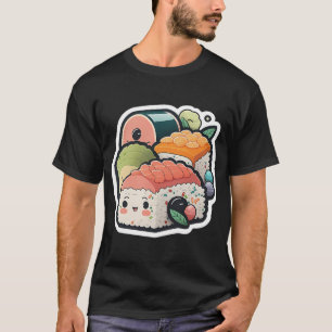 Camiseta Amigos del Rollo de Sushi Kawaii