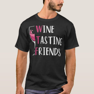 Camiseta Amigos del vino Rojo Bebiendo Gafas WTF Degustació
