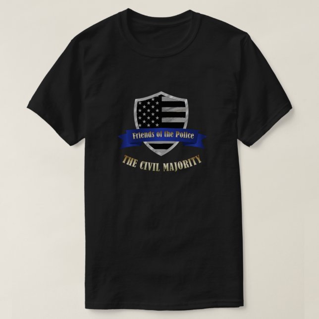 Camiseta Amigos delgados de la Línea Azul de la Policía May (Diseño del anverso)