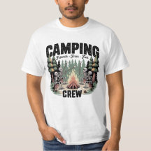Amigos divertidos de fogatas de camping Tripulació