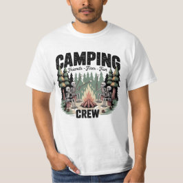 Camiseta Amigos divertidos de fogatas de camping Tripulació
