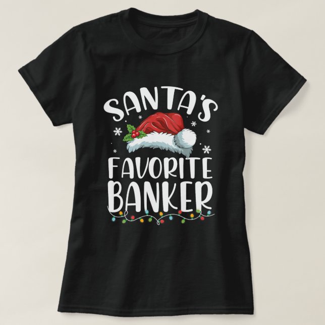 Camiseta Amigos divertidos Navidades de banqueros favoritos (Diseño del anverso)