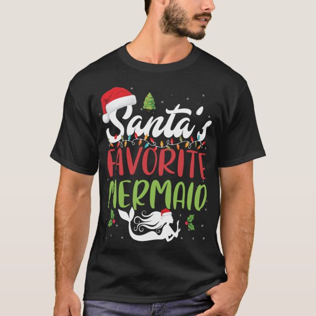 Camiseta Amigos divertidos Navidades favoritos de la sirena (Anverso)