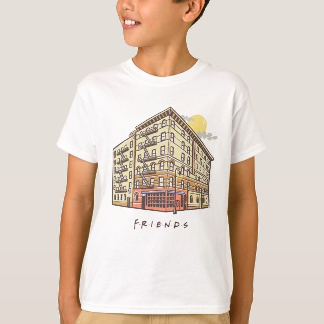 Camiseta AMIGOS™ | Edificio de apartamentos de Mónica (Anverso)