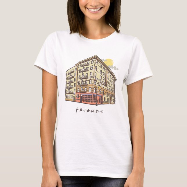 Camiseta AMIGOS™ | Edificio de apartamentos de Mónica (Anverso)