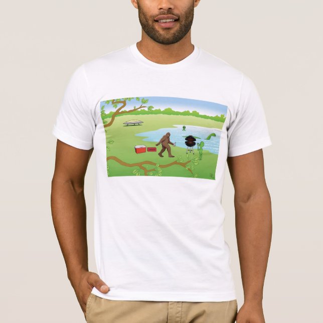 Camiseta amigos en el lago (Anverso)