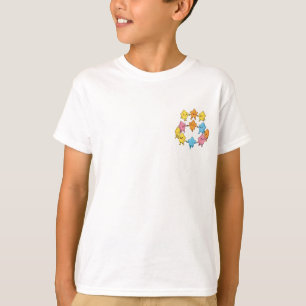Camiseta Amigos Estrellas Coloridos Bailando Felices Niños