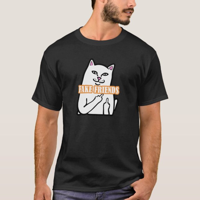 Camiseta Amigos falsos de Cat Fook (Anverso)