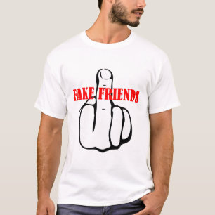 Camiseta Amigos falsos de dedo medio